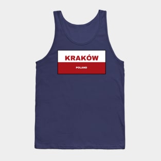 Kraków City in Polish Flag Tank Top